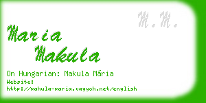 maria makula business card